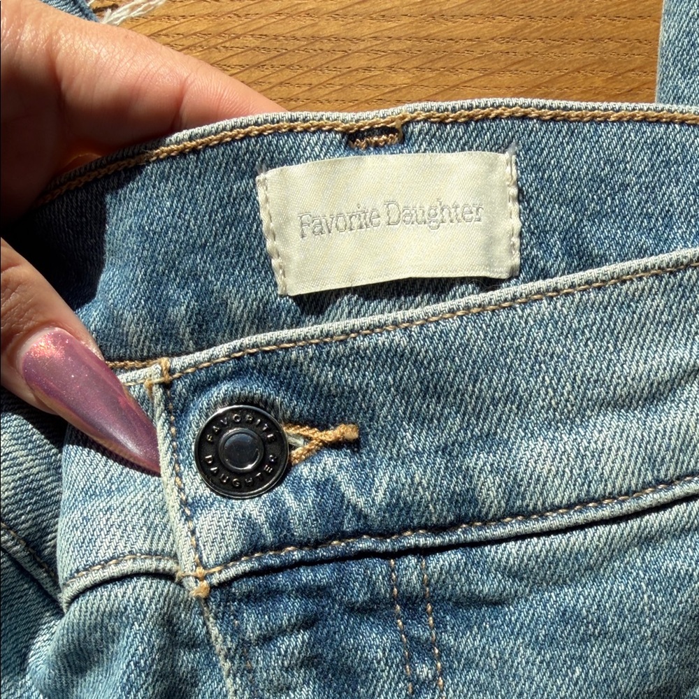 Favorite Daughter Light Blue Cropped Jeans - Picture 2 of 5